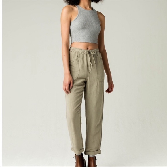 Free People High Neck Ribbed Crop Heather Grey Large NWT - Picture 3 of 5